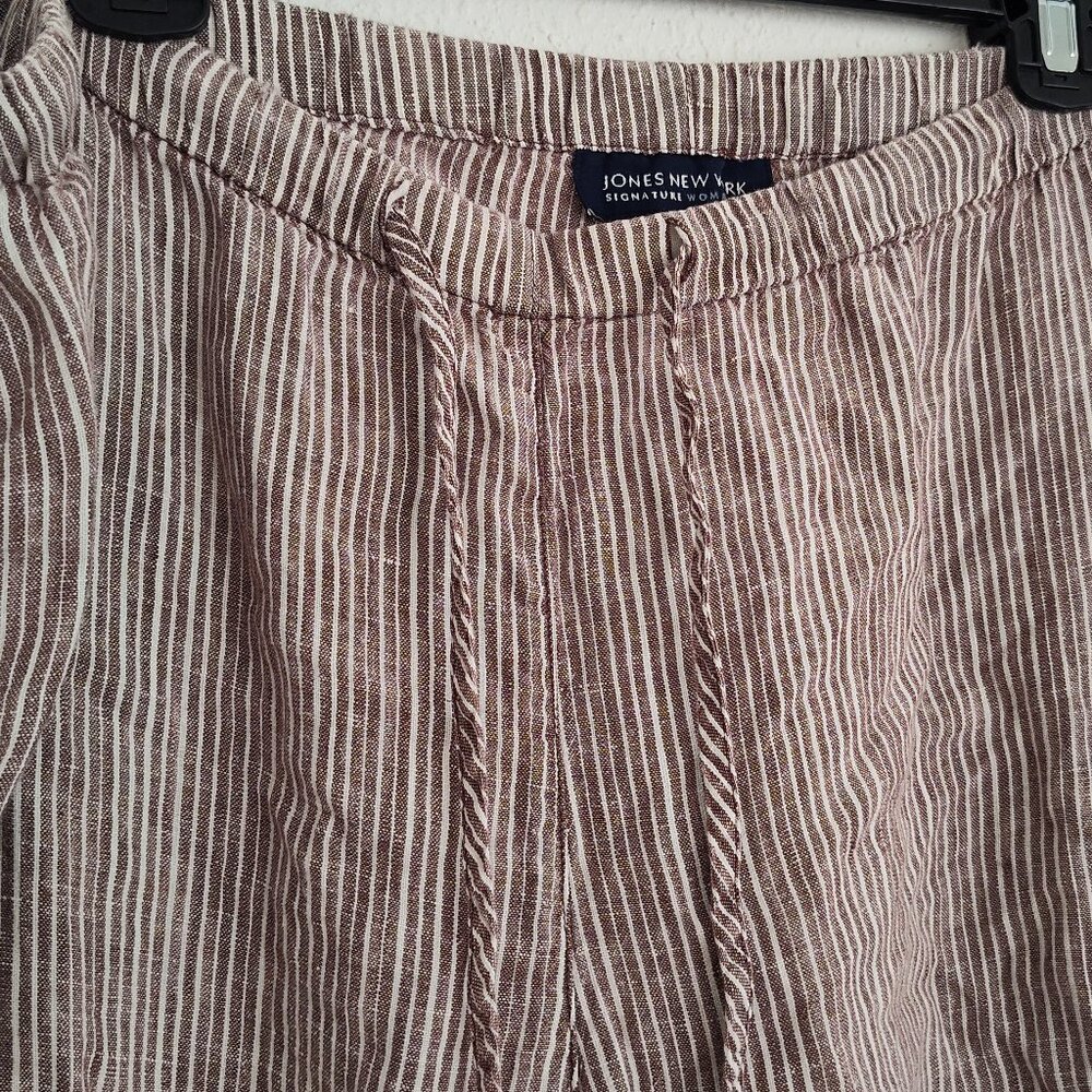 Jones New York, Signature Woman, Linen Trousers, Pull-On, Drawstring, 14W - Picture 3 of 6